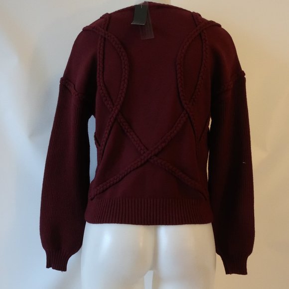 NWT Womens Belldini Burgundy Redwood Knit Pullover Sweater S/P * - Picture 8 of 10